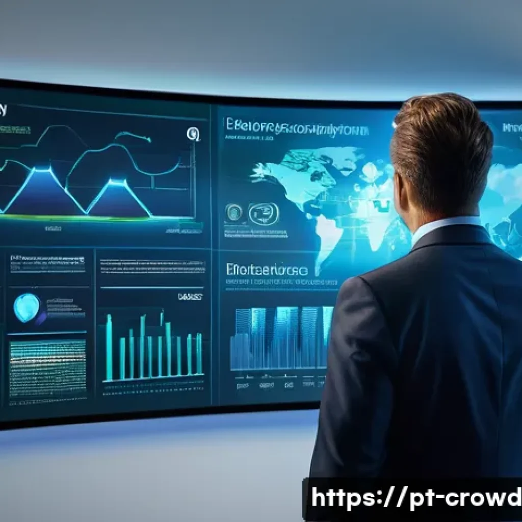 크라우드펀딩 투자자의 투자 다각화 필요성 - **Prompt:** A vibrant, futuristic infographic display showcasing a diverse investment portfolio. In ...